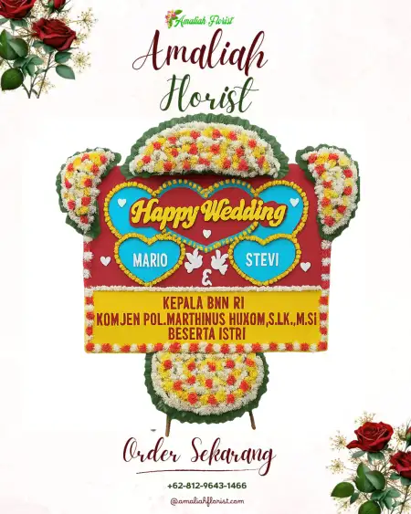 Papan Bunga Pernikahan Iso Rejo